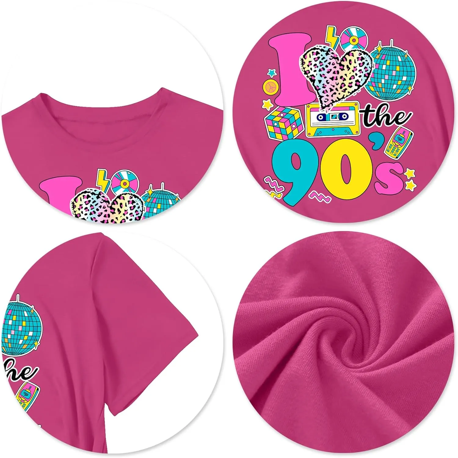 90s Shirt for Women: I Love The 90s Shirt Graphic Vintage Tees 90's Neon Party Outfits Tops
