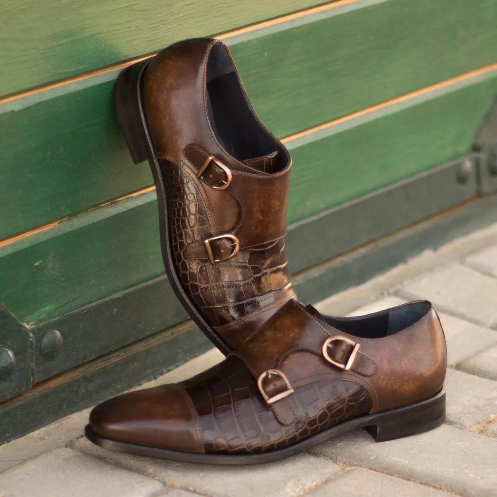 Abraham Double Monk Patina shoes