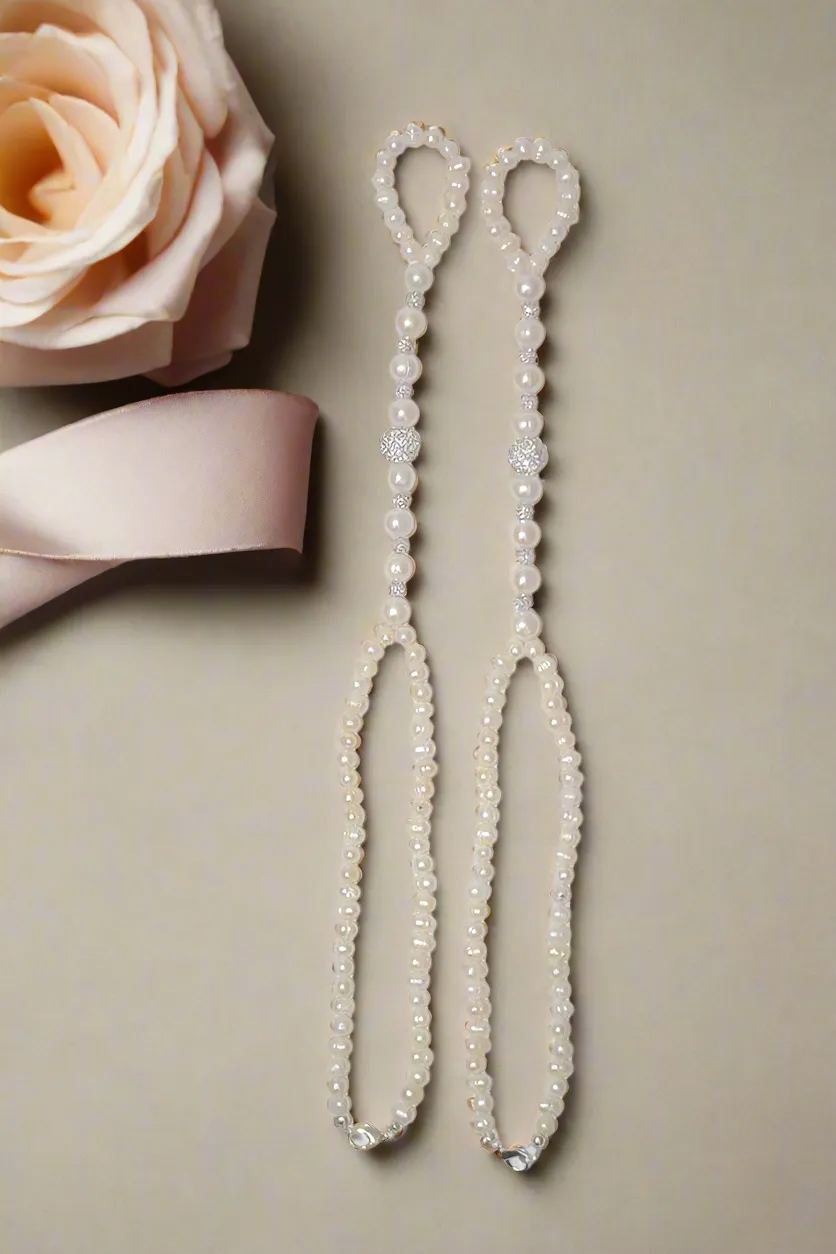 Achelois Freshwater Pearls Beach Wedding Barefoot Sandals