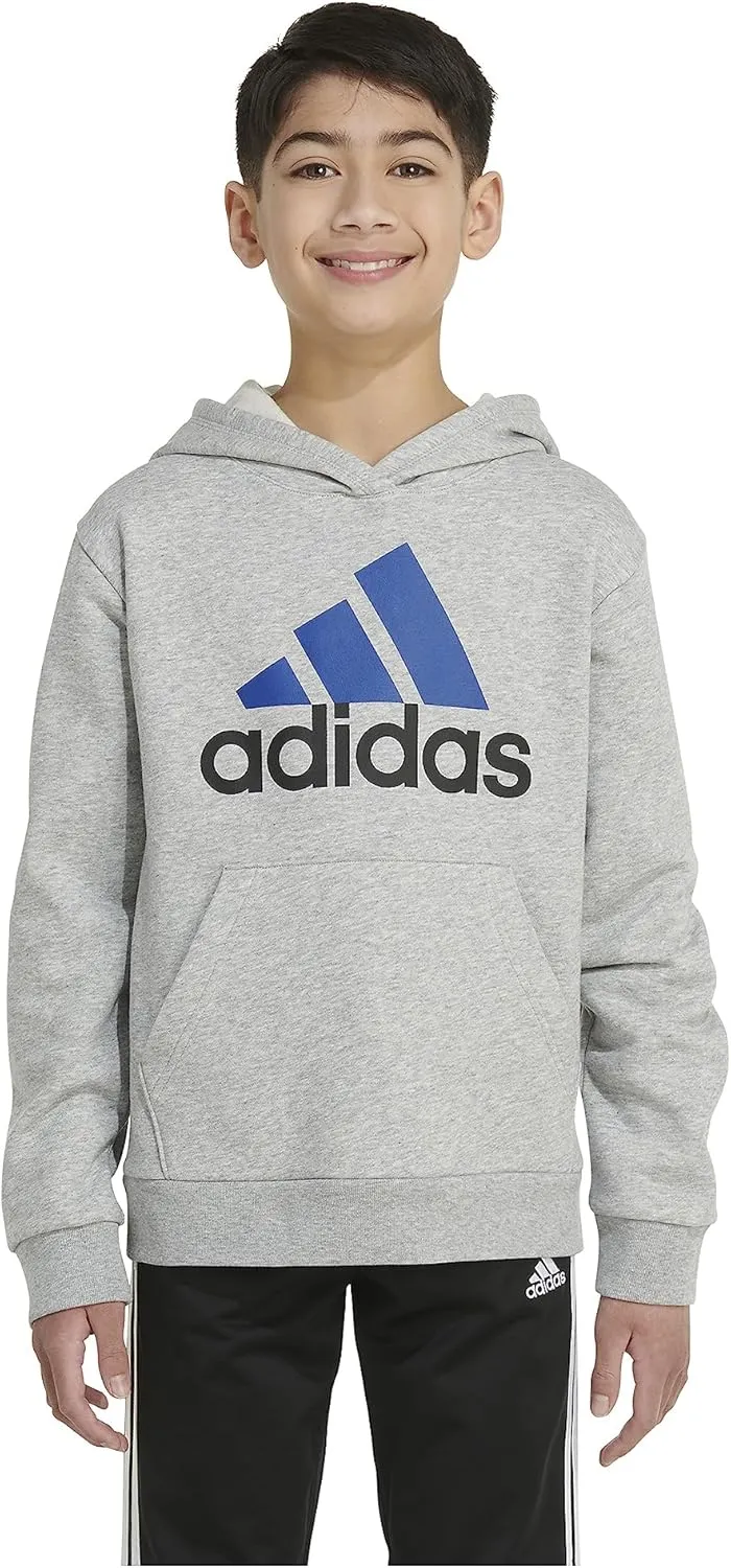 adidas Boys' Long Sleeve Fleece Pullover Hoodie