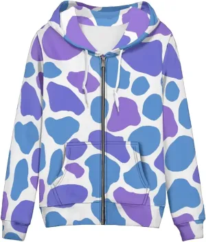 Agoviwo Cute Graphic Hoodie with Zipper Pockets for Women Y2k Thin Tunic Hoodie Long Sleeve Hoodie for Spring