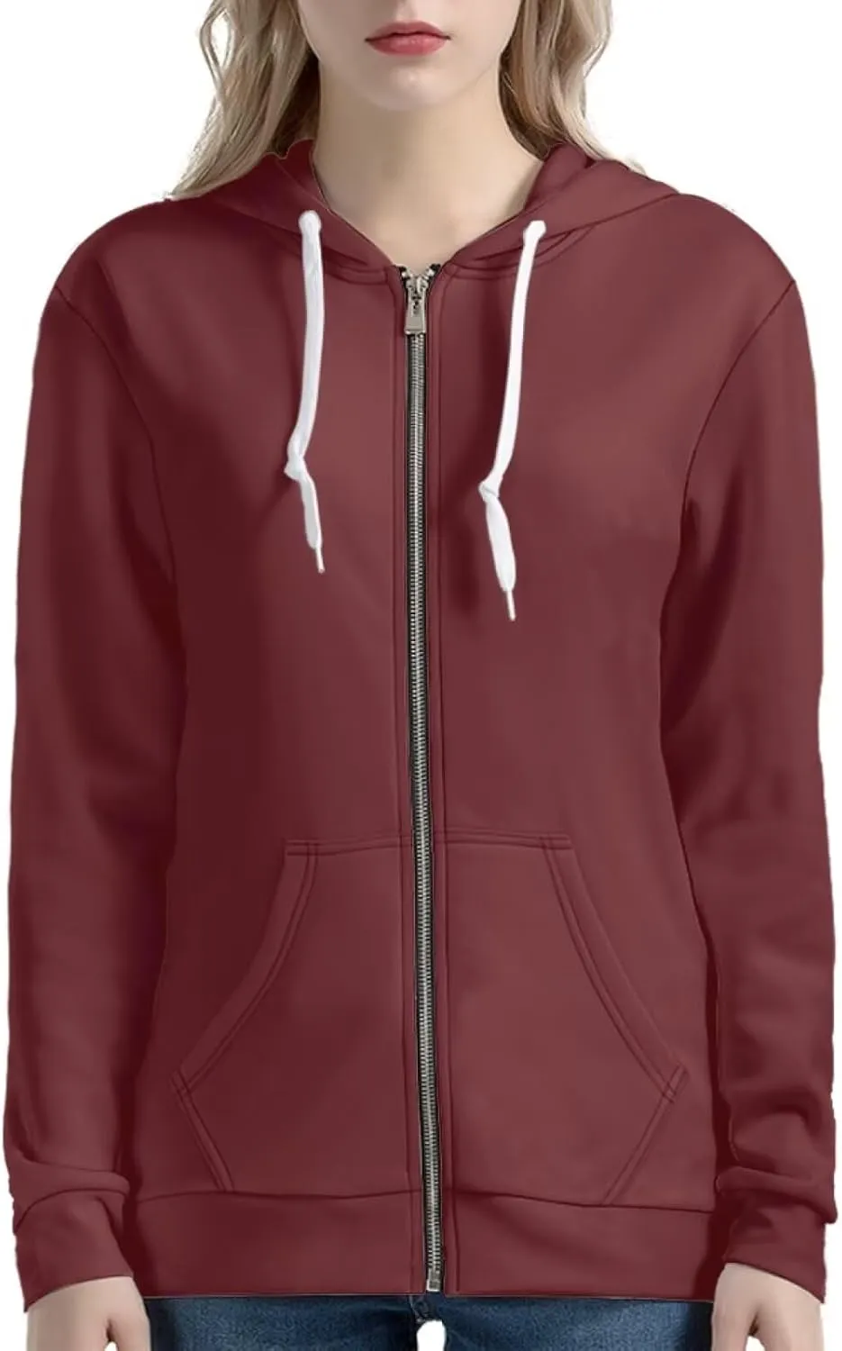 Agoviwo Cute Graphic Hoodies with Zipper for Women Long Sleeve Sweatshirt Jackets for Tavel, Hiking, Workout