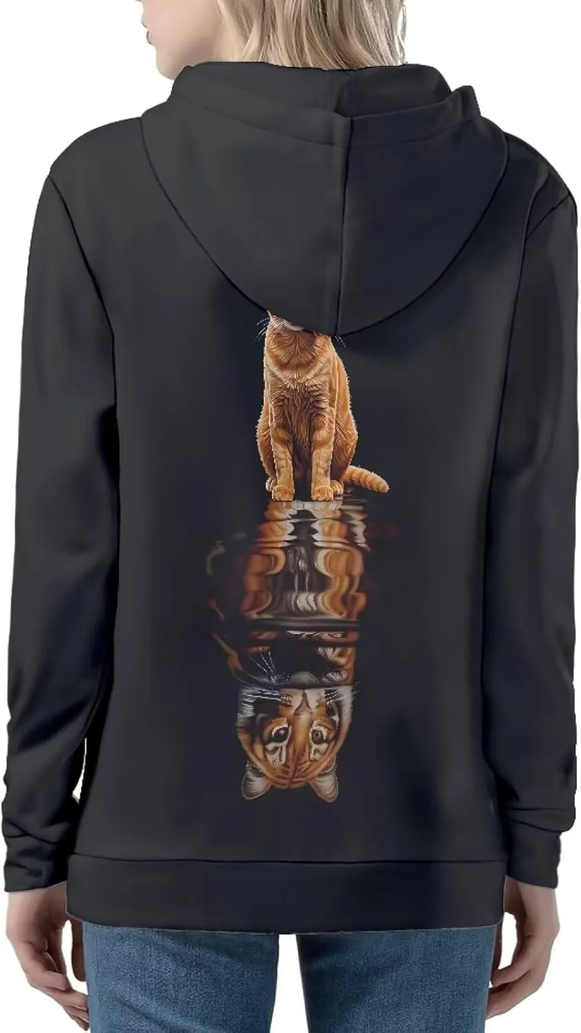 Agoviwo Cute Graphic Hoodies with Zipper for Women Long Sleeve Sweatshirt Jackets for Tavel, Hiking, Workout