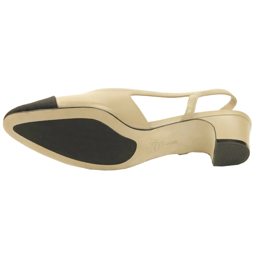 Aliz Round Toe Slingback Pumps