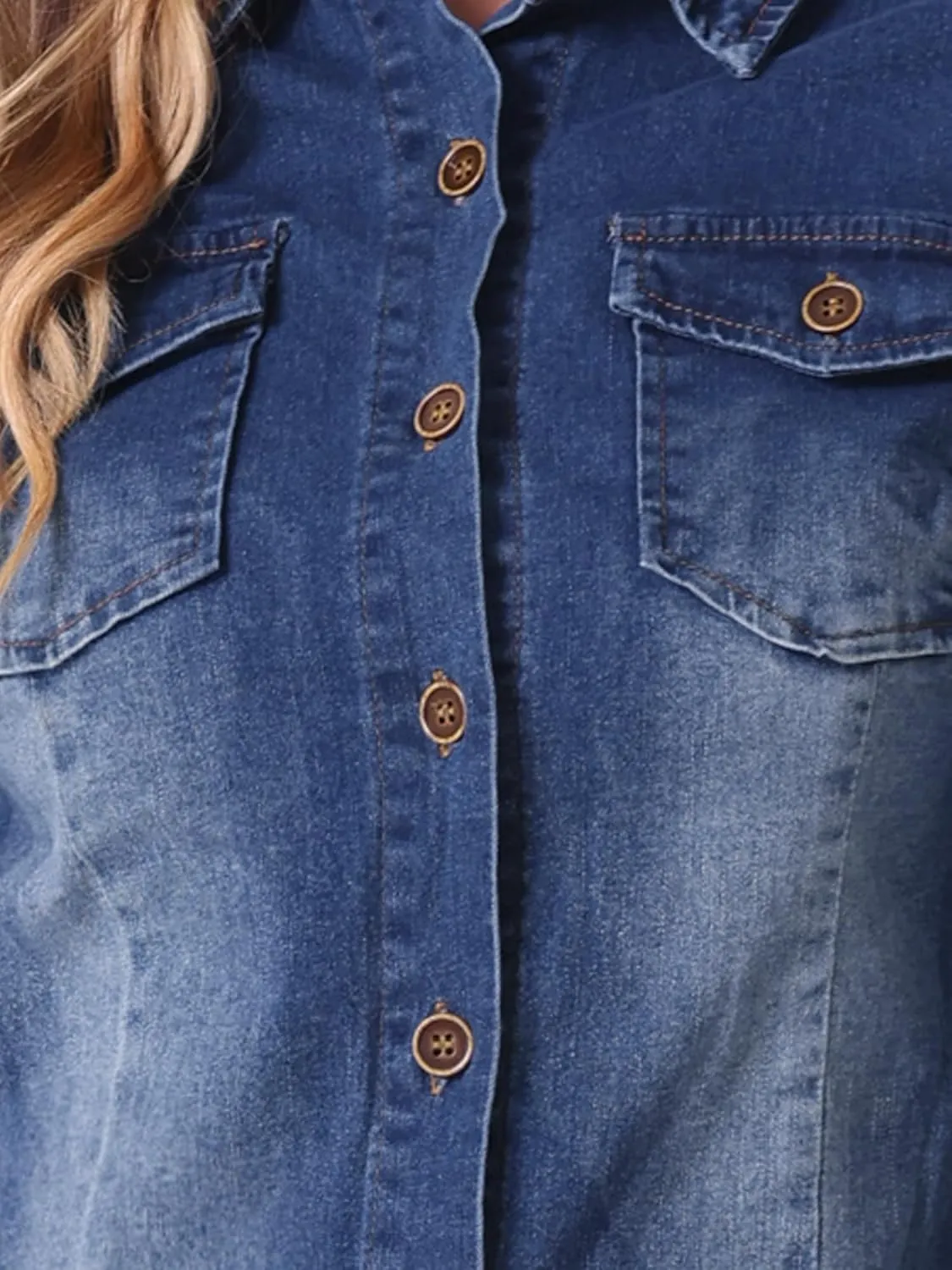 Allegra K Denim Jackets for Women's Button Down Trendy 2025 Spring Denim Outfits Casual Long Sleeve Jean Jacket