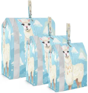 Alpacas Blue Packing Cubes for Travel 3 Set Travel Packing Cubes Suitcase Organizer Bags for Suitcase
