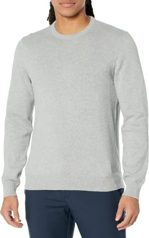 Amazon Essentials Men's Crewneck Sweater, 100% Cotton, Big & Tall Options Available