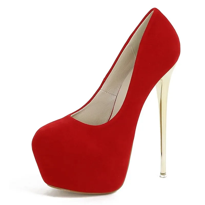 Aneikeh Flock Super High Heels