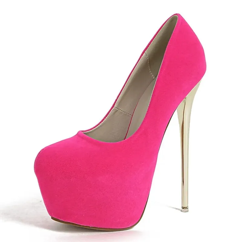Aneikeh Flock Super High Heels