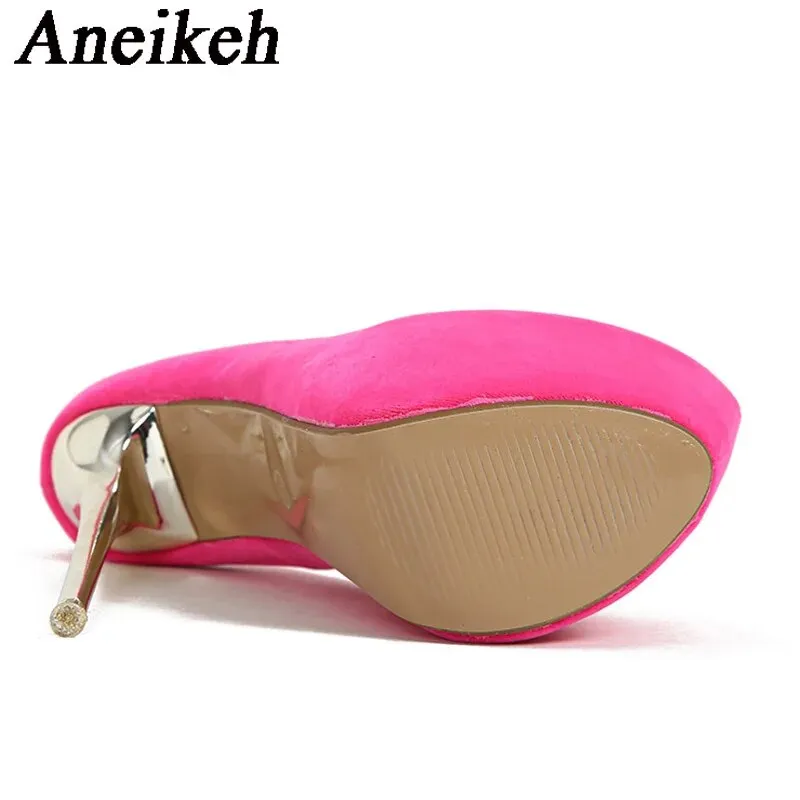 Aneikeh Flock Super High Heels