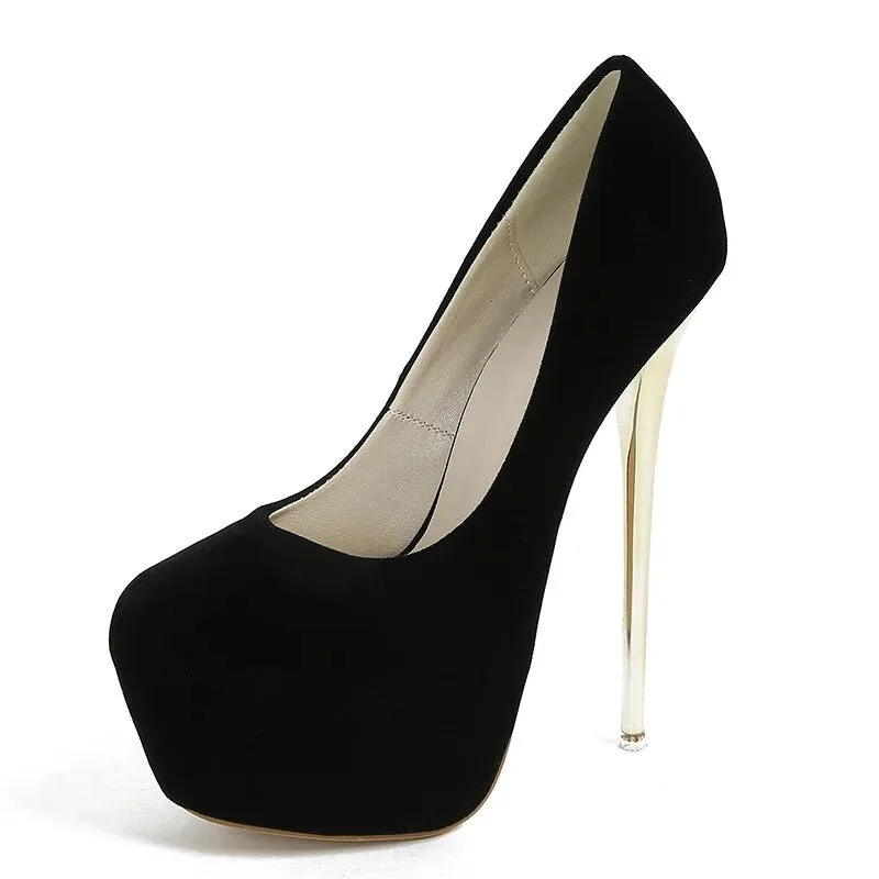 Aneikeh Flock Super High Heels