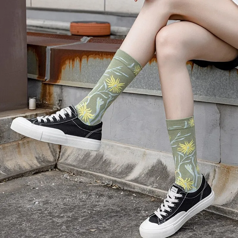 Anysox 5 Pairs Rosewood Size 5-9 Fashion Socks High-Quality Office Sports Business Long Socks Cotton Solid Colors Skateboard Knitted Casual