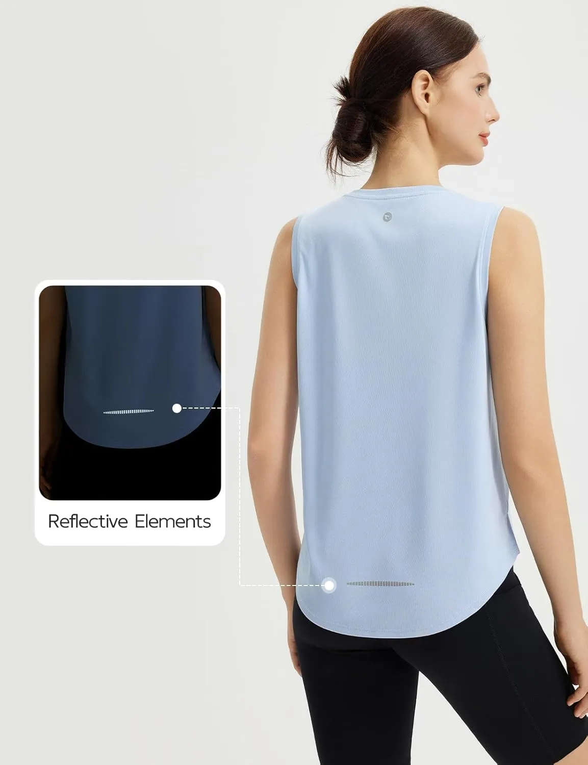 baleaf Women's Sleeveless Workout Tank Tops Loose Running Athletic Top Racerback Tennis Exercise Yoga Flowy Shirts