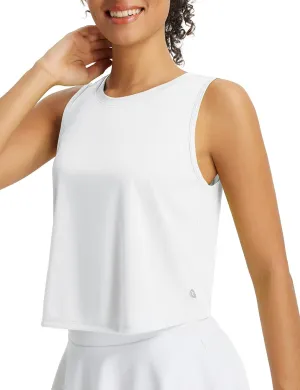 baleaf Workout Tops for Women Cropped Back Knotted Sleeveless Tank Tops Athletic Gym Yoga Running Shirts UPF50 