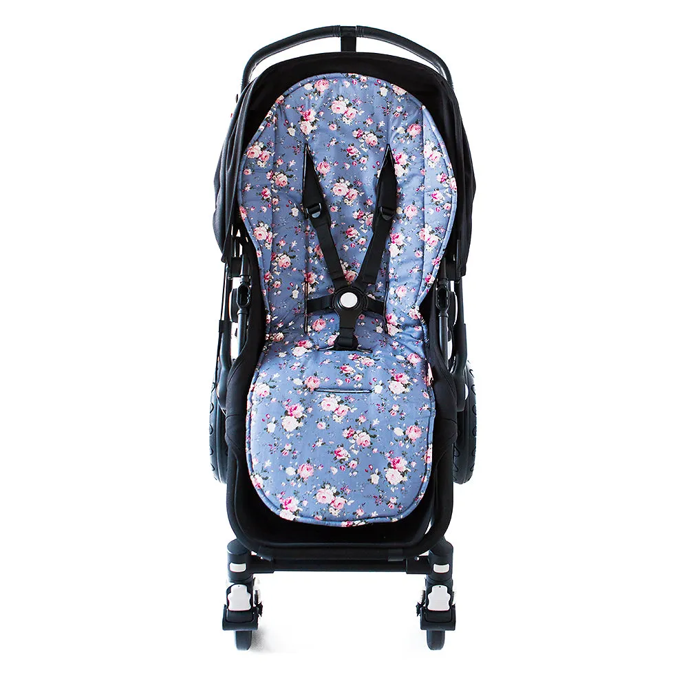 Bambella Designs Universal Pram Liner | Blue Floral