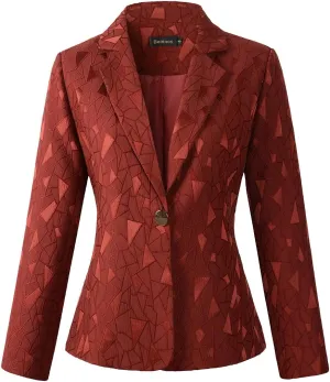 Beninos Womens 3/4 Sleeve Lightweight Office Work Suit Jacket Blazer