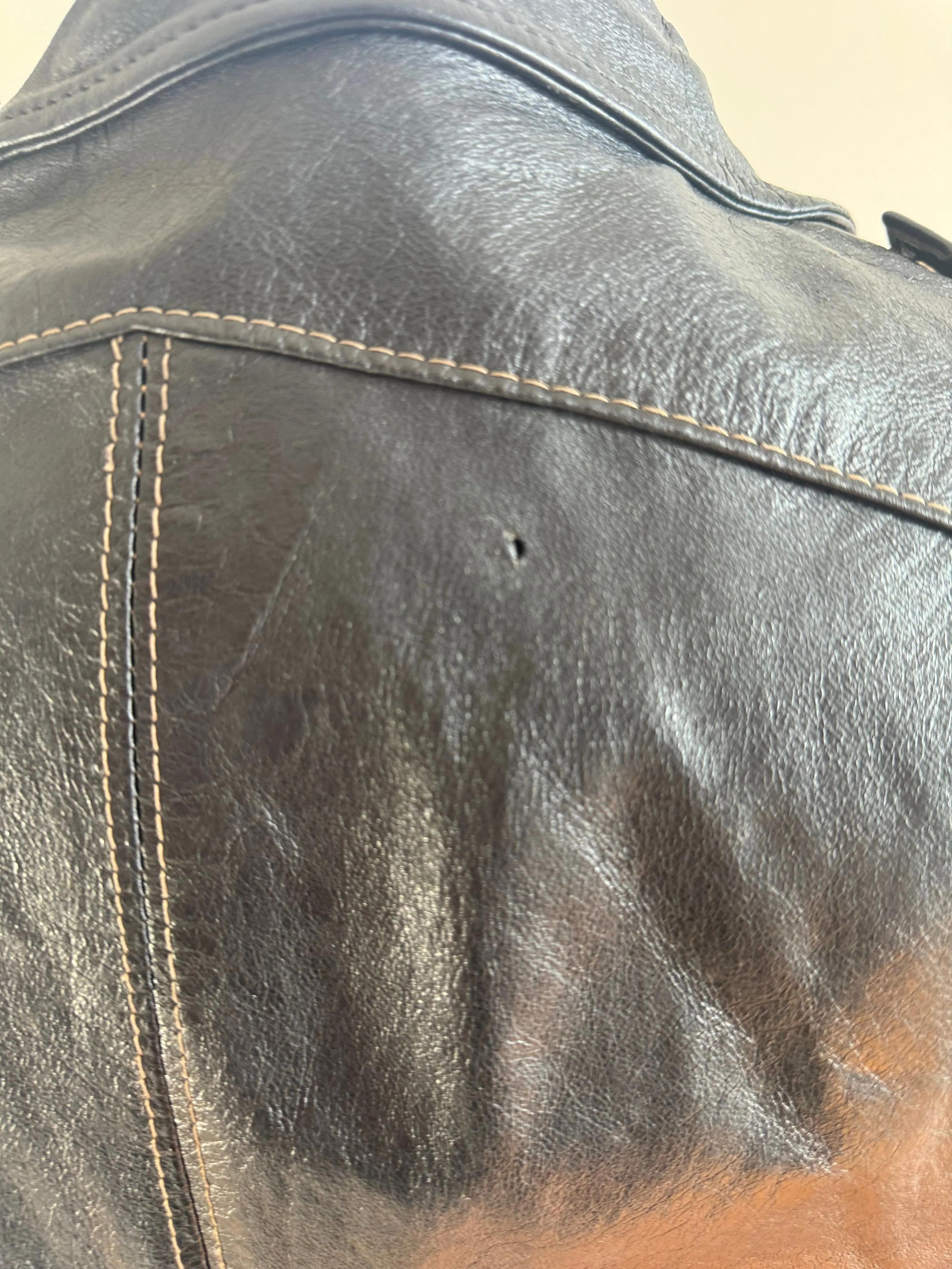 Black Leather Jacket - Size 10