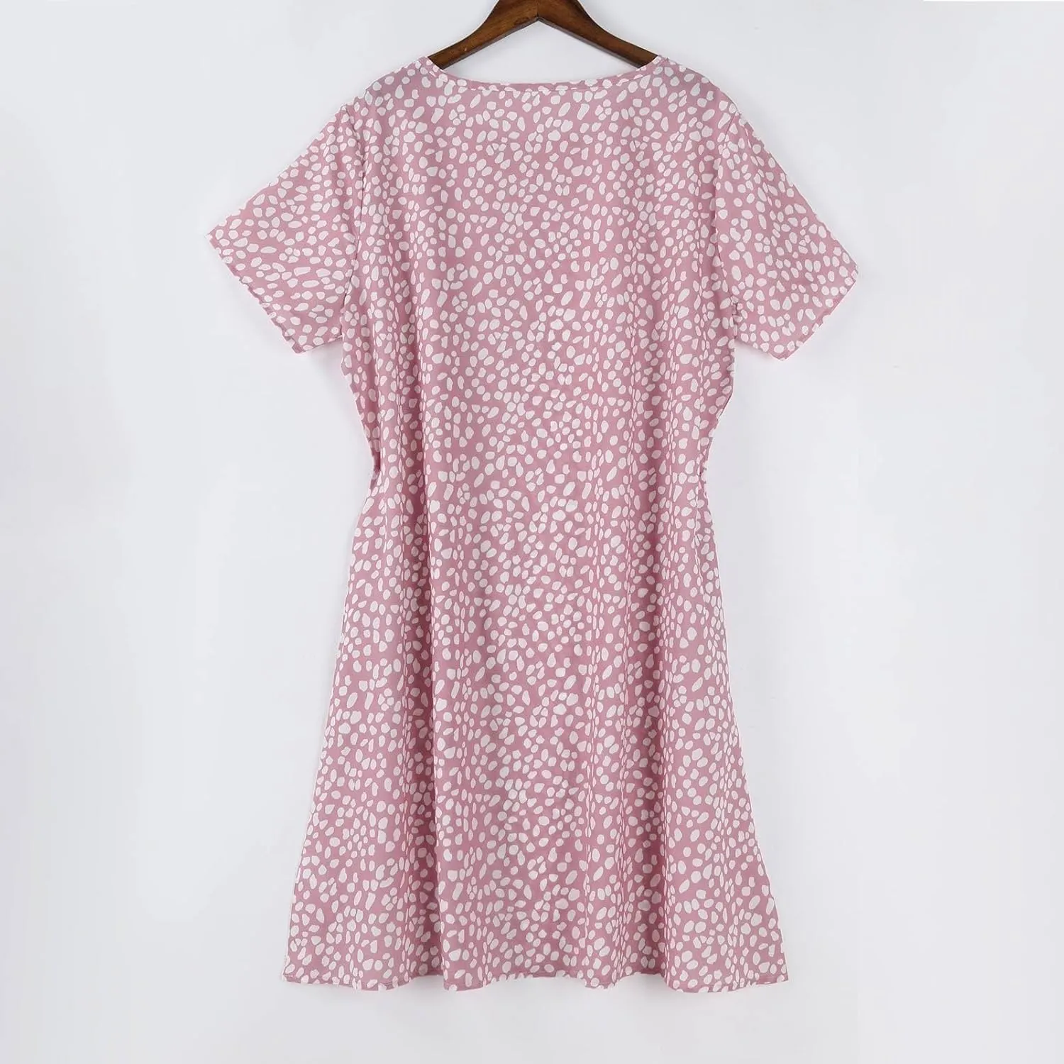 Boho Dresses for Women 2025 Summer Floral Print Short Sleeve Midi Dress Casual Loose A Line Beach Sun Dresses with Pockets