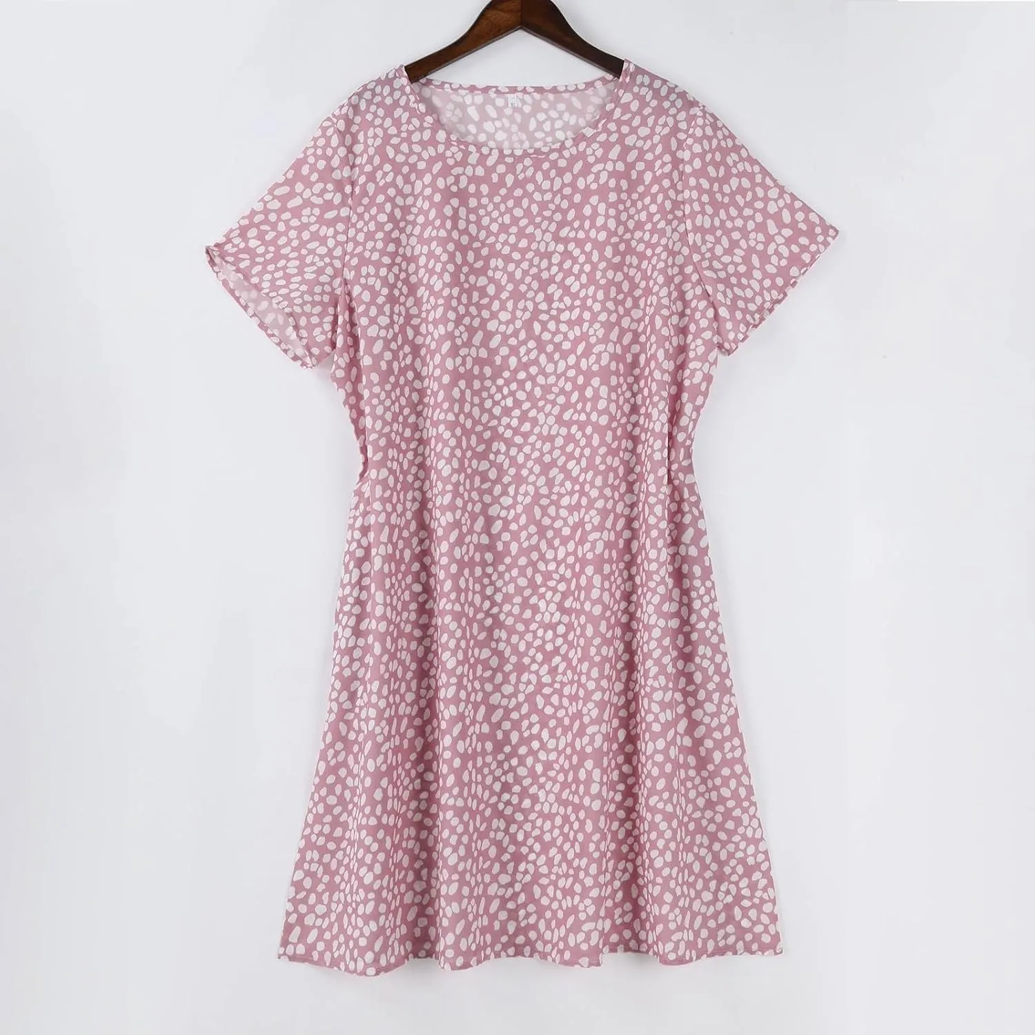 Boho Dresses for Women 2025 Summer Floral Print Short Sleeve Midi Dress Casual Loose A Line Beach Sun Dresses with Pockets