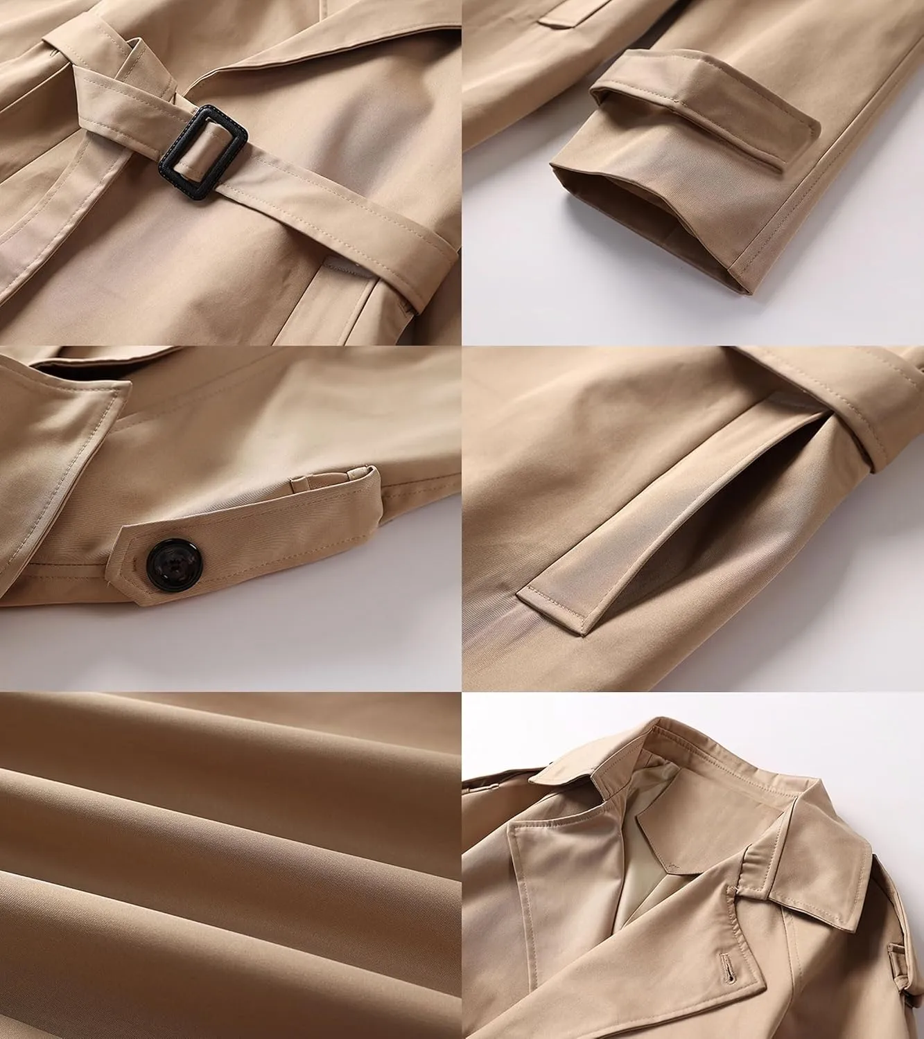 Botten Men's Trench Coat - Long Jacket Overcoat-Oversized Casual Windbreaker