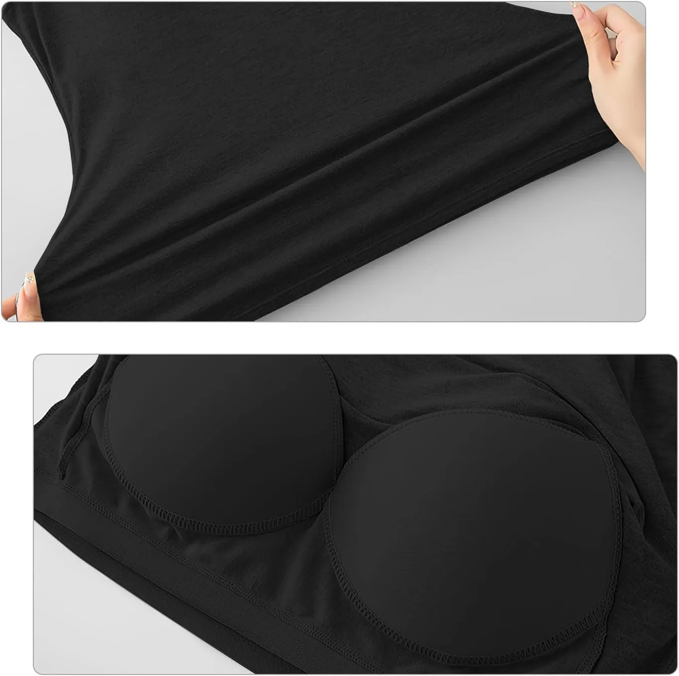 Camisole Tops for Women Built in Bra Spaghetti Strap Workout Yoga Shirts Basic Padded Tank Tops Summer New Camisole
