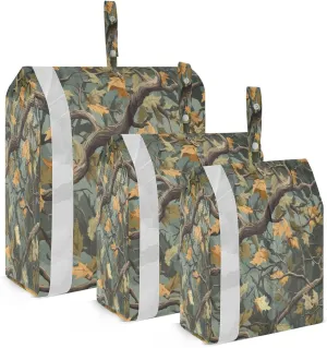 Camouflage Branches Leave Packing Cubes for Travel 3 Set Compression Bags Suitcase Organizer for Carry On Suitcases