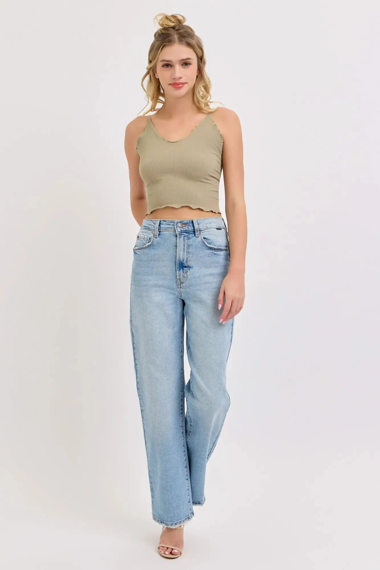 Cello Jeans Diana Super High Dad Jean w/Mini Slip – Vintage & Chic