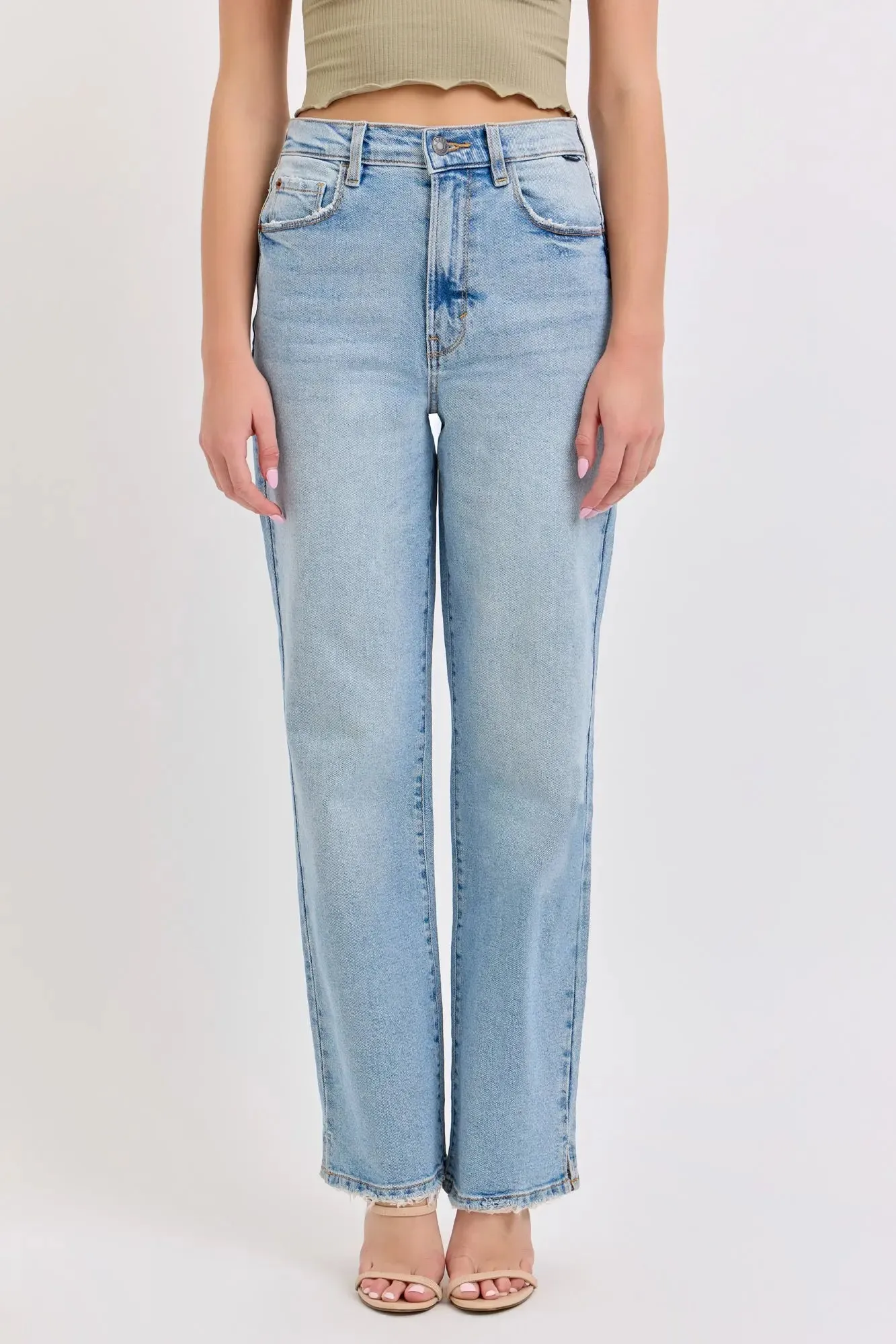 Cello Jeans Diana Super High Dad Jean w/Mini Slip – Vintage & Chic