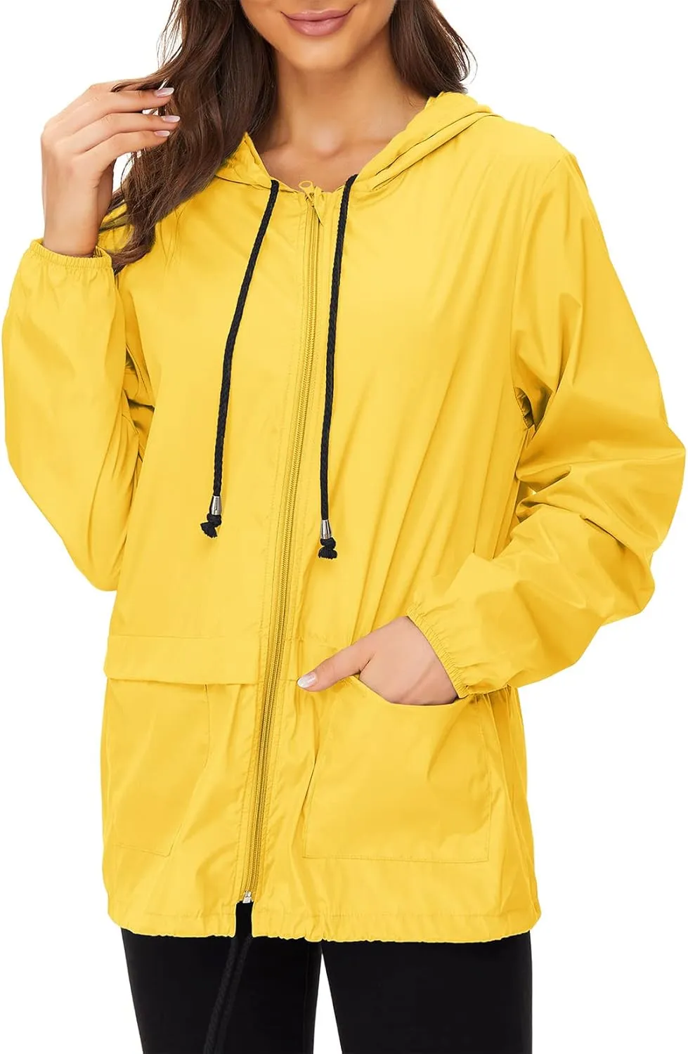 Century Star Packable Rain Jackets for Women Waterproof Lightweight Raincoat with Hood Windbreaker Jacket Women Rain Coats