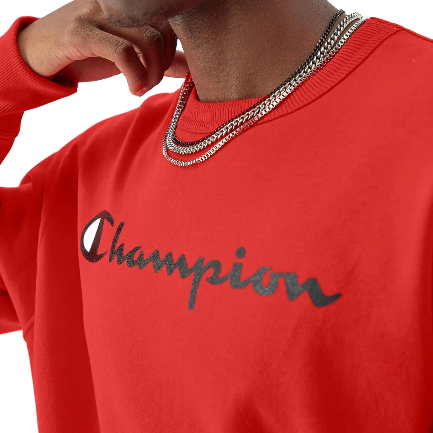 Champion Men's Sweatshirt, Powerblend, Fleece Midweight Crewneck Sweatshirt (Reg. Or Big & Tall)
