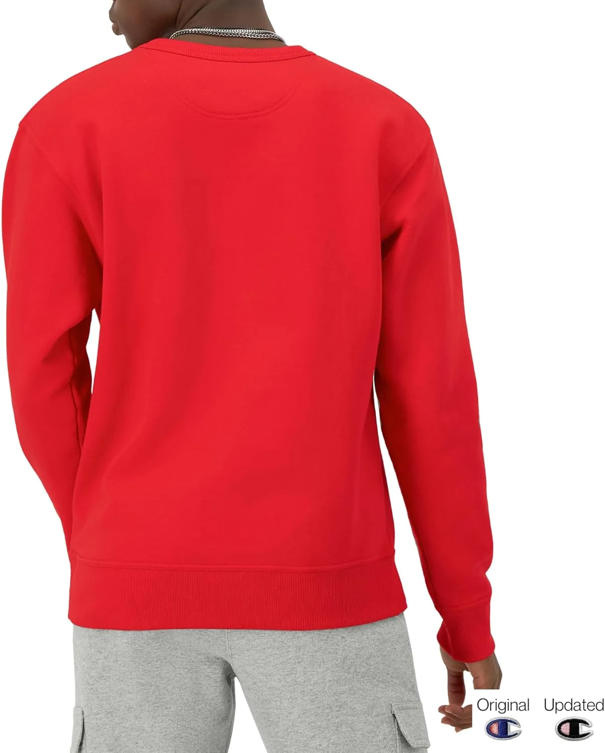 Champion Men's Sweatshirt, Powerblend, Fleece Midweight Crewneck Sweatshirt (Reg. Or Big & Tall)