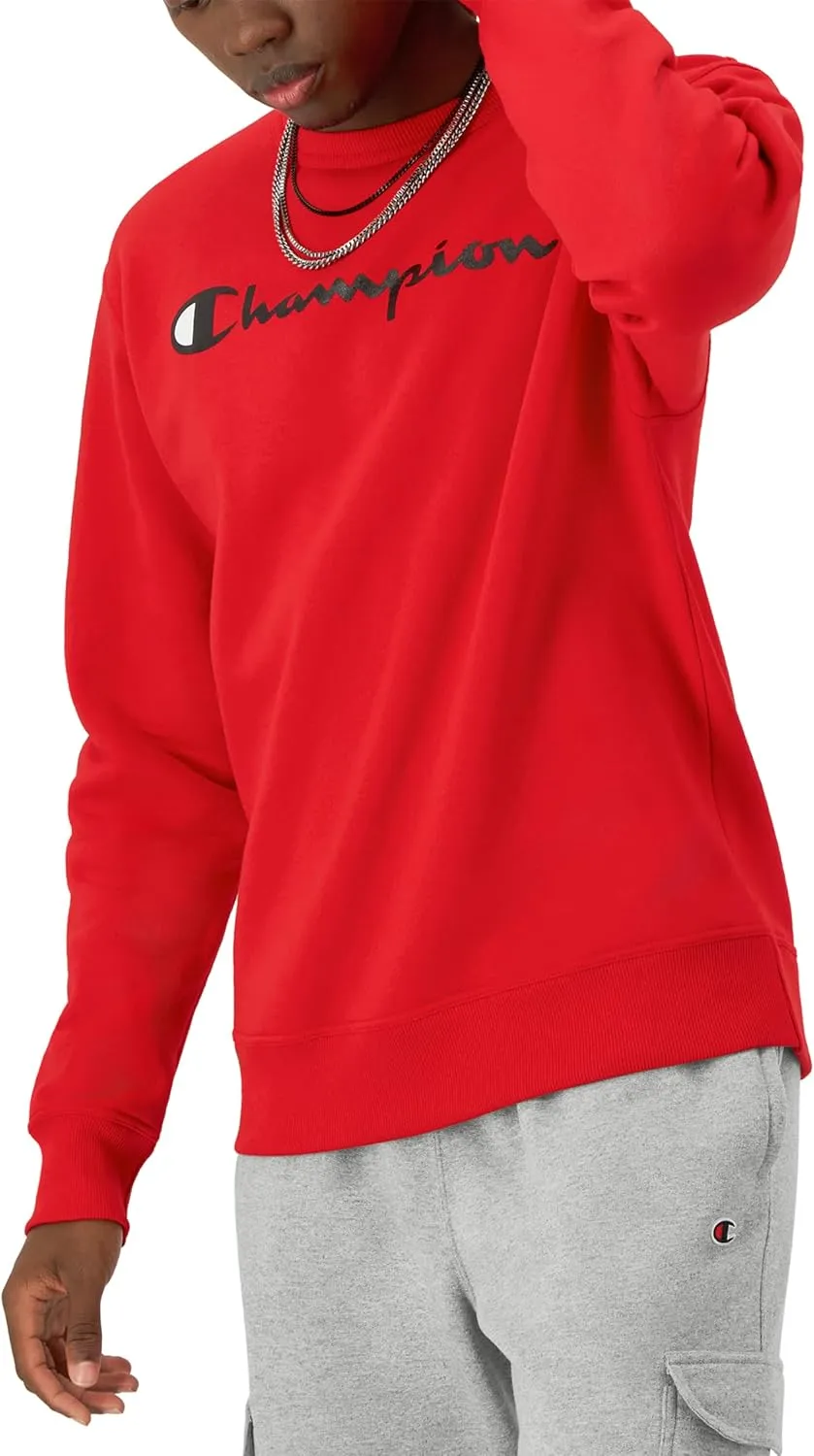 Champion Men's Sweatshirt, Powerblend, Fleece Midweight Crewneck Sweatshirt (Reg. Or Big & Tall)