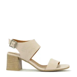 CHECCA LEATHER SLING BACK SANDALS