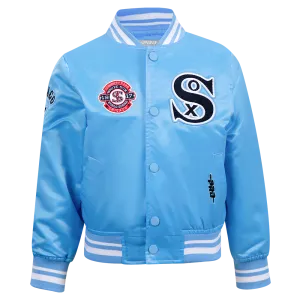 CHICAGO WHITE SOX RETRO CLASSIC TODDLER BOYS RIB SATIN JACKET (UNIVERSITY BLUE)