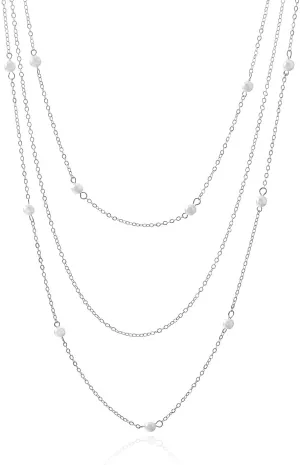 COLORFUL BLING Multilayer Choker Long Chain Tassel Pendant Necklace for Women Beads Necklace Long Bar Charm Chain Jewelry