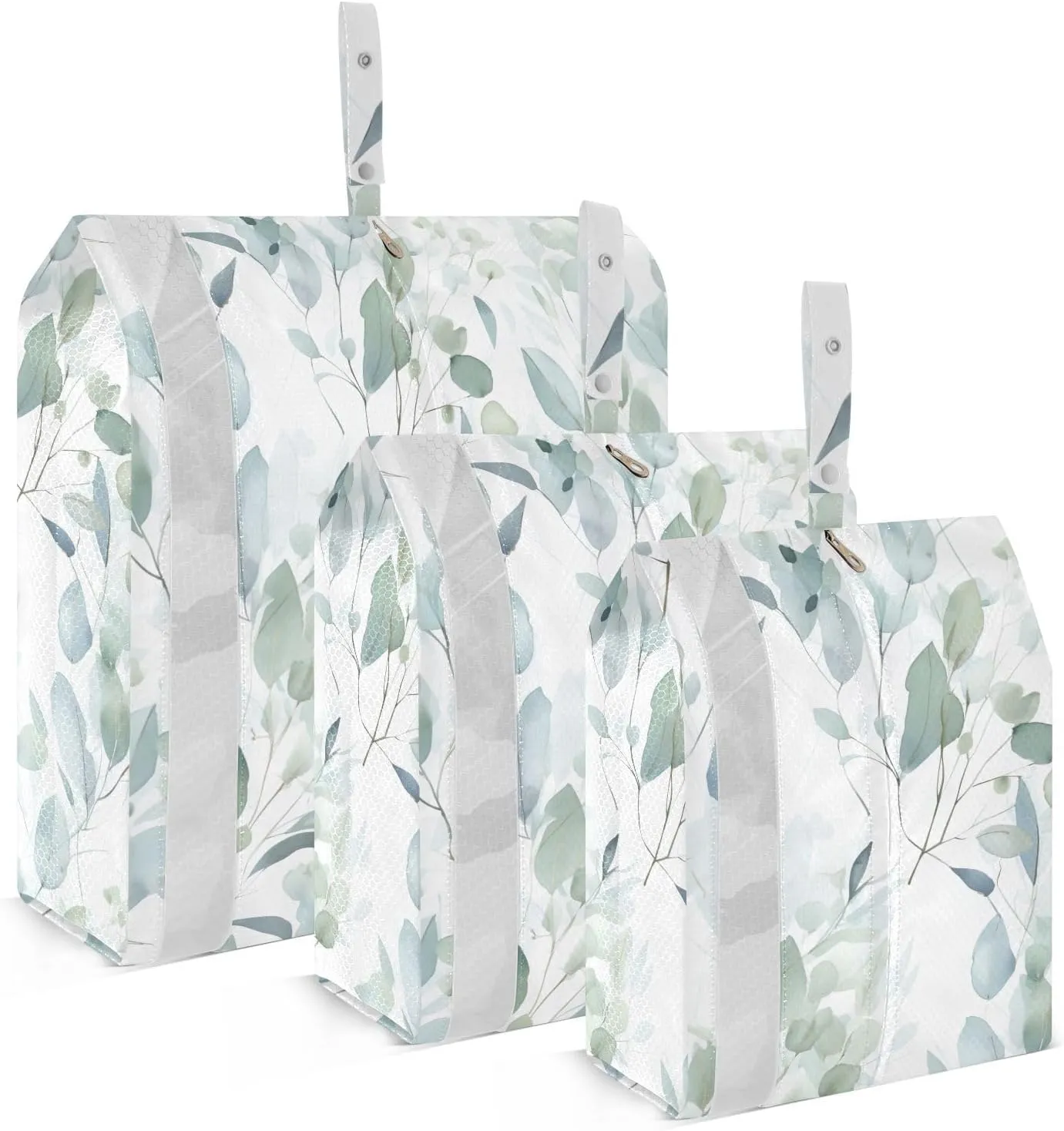 Colorful Eucalyptus Leaves Packing Cubes for Travel 3 Set Packing Cubes Large Suitcase Organizer Bags Set for Travel