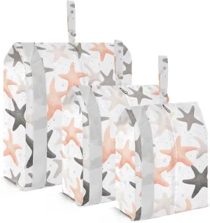 Colorful Starfish Dots Packing Cubes for Travel 3 Set Travel Organizer Suitcase Organizer Bags Set for Suitcases