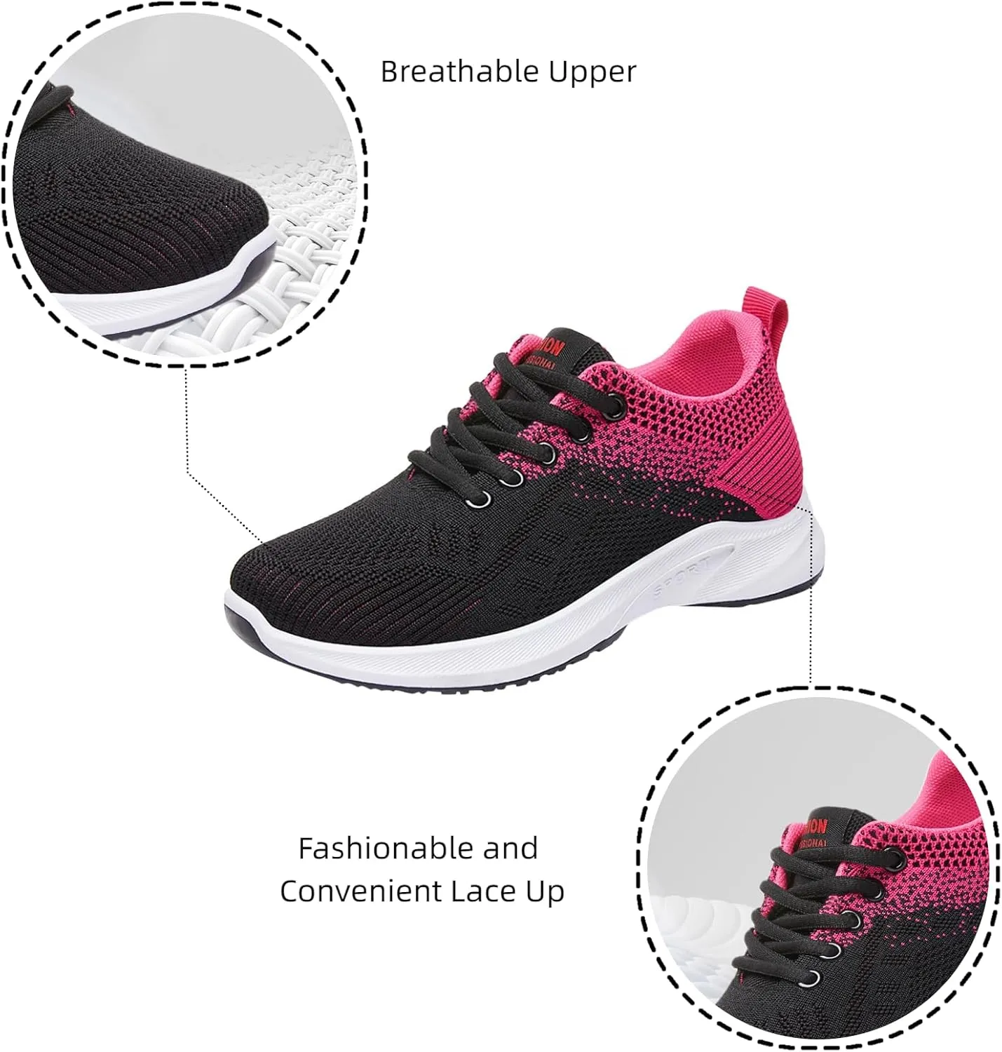 Comfortwear Ortho Shoes for Women Lightweight Slip On Running Walking Shoes Sports Fashion Training Sneakers
