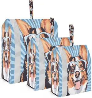 Corgi Dogs Packing Cubes for Travel 3 Set Travel Organizer Luggage Cubes for Woman Man