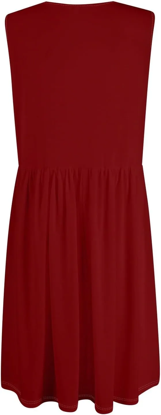 COTECRAM Summer Dresses for Women 2025 Beach Vacation Casual Sleeveless Tank Sundresses Boho Hawaiian Dress with Pockets