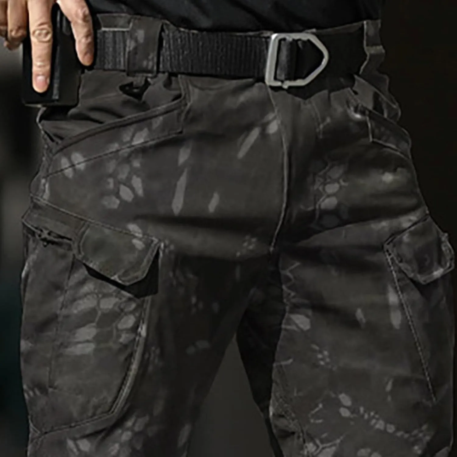 CRNTCEM Mens Camo Cargo Pants Straight Leg Army Combat Military Trousers Chinos Cotton Hiking Hunting Tactical Work Pants