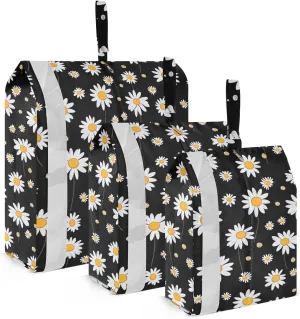 Daisy Floral Spring Leaves Packing Cubes for Travel 3 Set Travel Packing Organizers Luggage Bags Organizer for Suitcases