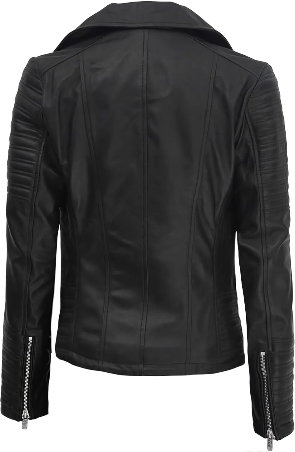 Decrum Asymmetrical Leather Jacket Women - Real Lambskin Leather Jackets for Women