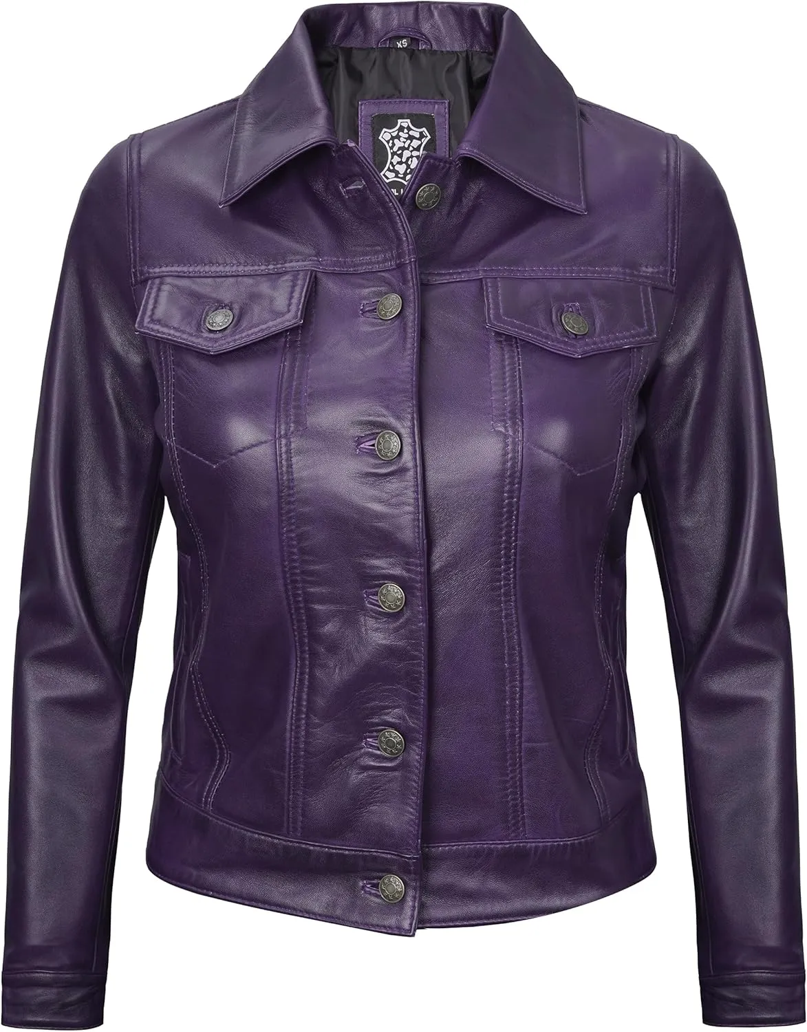 Decrum Womens Leather Jacket - Fashion Real Lambskin Leather Jackets for Women