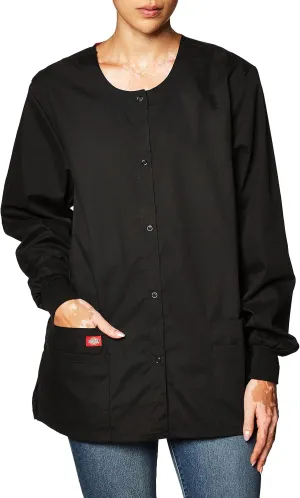 Dickies EDS Signature Scrubs for Women, Snap Front Scrub Jacket in Soft Brushed Poplin 86306