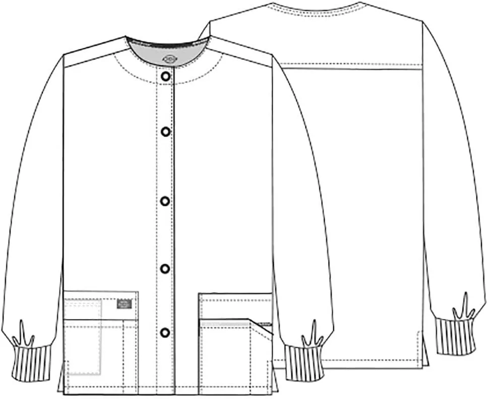 Dickies EDS Signature Scrubs for Women, Snap Front Scrub Jacket in Soft Brushed Poplin 86306