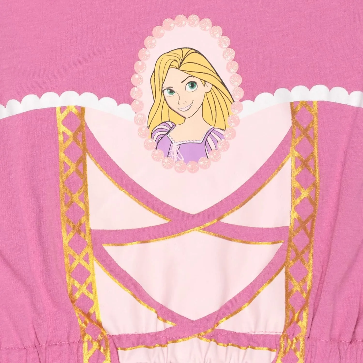 Disney Princess Girls Romper With Skirt Overlay Toddler to Big Kid