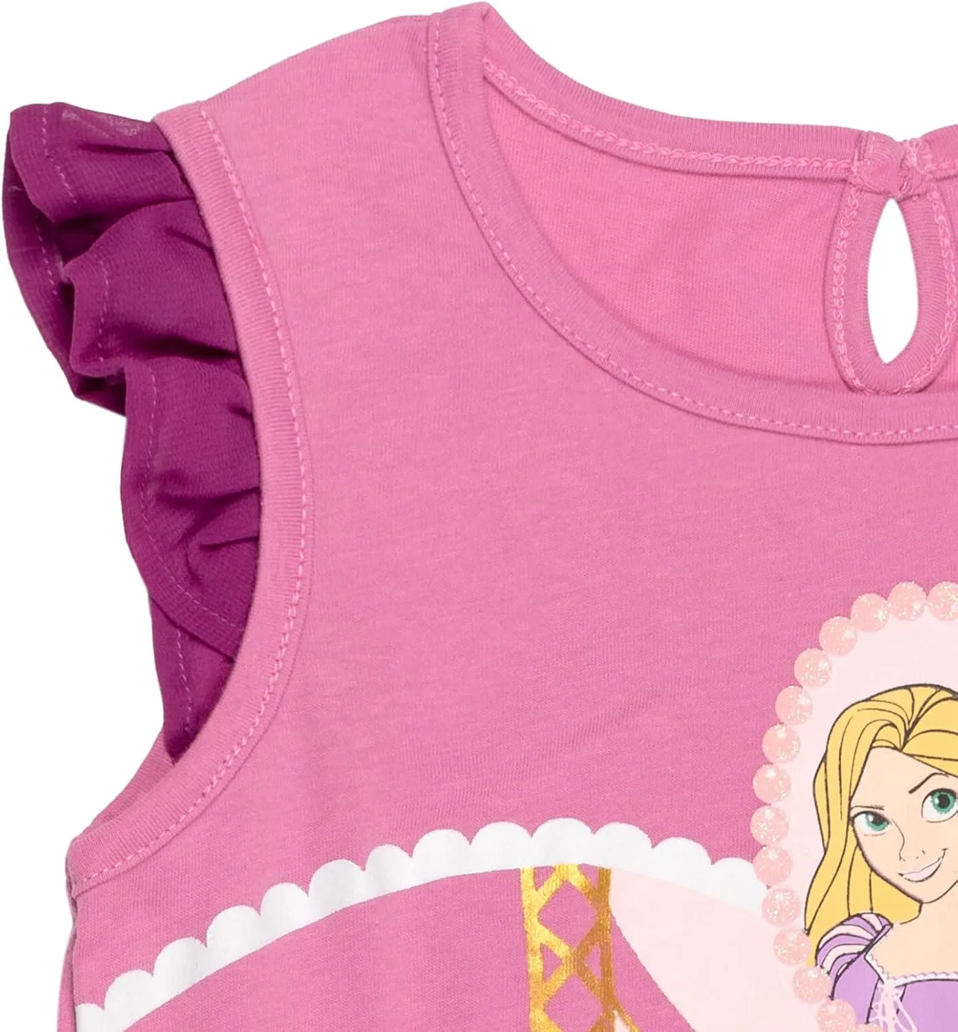 Disney Princess Girls Romper With Skirt Overlay Toddler to Big Kid