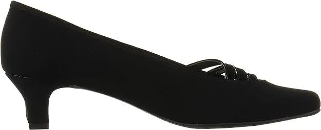 Easy Street Women's Entice Squared-Toe Pumps  Color Black Snake Size 9.5M