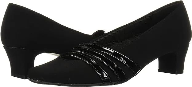 Easy Street Women's Entice Squared-Toe Pumps  Color Black Snake Size 9.5M